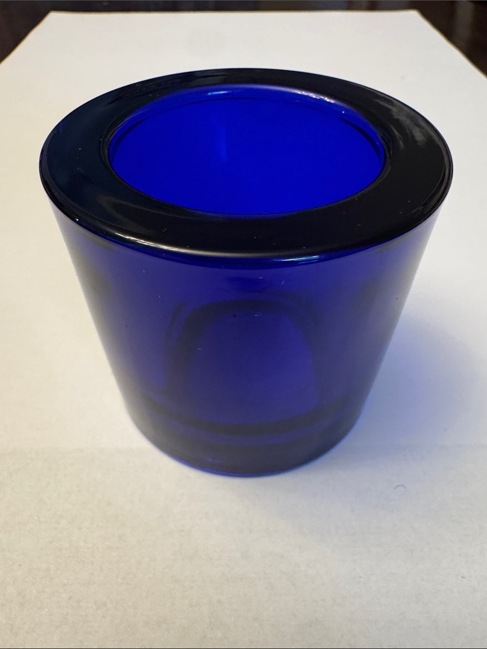 Marimekko Deep Blue Glass Candle Holder